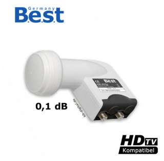 Best LNB HQDL 202 Twin 0,1 dB HDTV 3D Full HD HD+ sky  