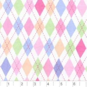  45 Wide Flannel Argyle Pastels Fabric By The Yard Arts 