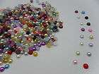 800 x 4mm, 16 Mixed Colours of Flat Back / Half Pearl R