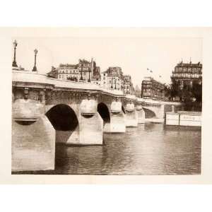 1898 Photogravure Pont Neuf Paris France Cityscape Architecture 