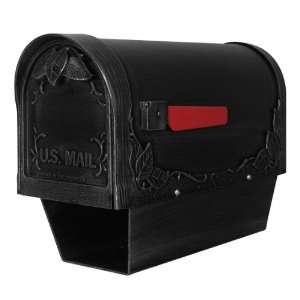   Floral Curbside Mailbox with Paper Tube Black Patio, Lawn & Garden