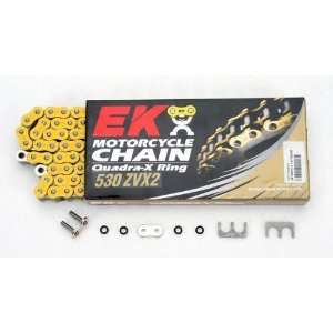 EK Chain 530 ZVX2 Chain   120 Links   Yellow, Chain Type 530, Chain 