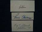 PAUL OWENS/RAY STOVIAK/BERT HAAS Phillies Signed Trimmed Index Cards 