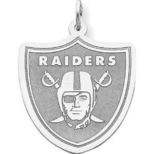  Sterling Silver NFL Oakland Raiders Logo Charm Jewelry