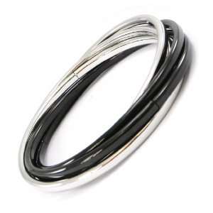  Bracelet steel Divine Chorégraphie black silvery 