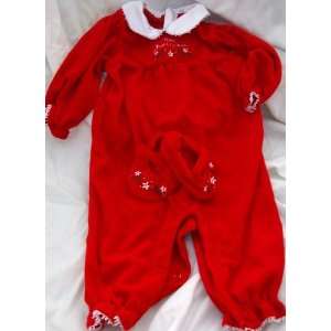  Babys First Christamas Baby Girl Size 3 6 Months Red 