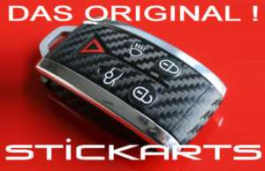 Jaguar XKR XK Smart key Carbon Style Schlüssel Dekor  