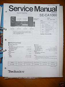 Service Manual Technics ST CA1060 Tuner,ORIGINAL  