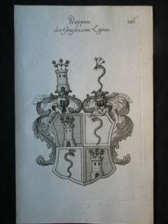 von Lynar Heraldik Heraldry WAPPEN 1773  