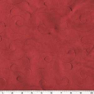  54 Wide Embroidered Microsuede Rio Grande Red Fabric By 