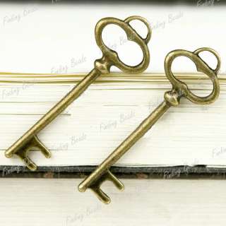 20 Antique Brass magic key Charms beads Pedants TS7115  