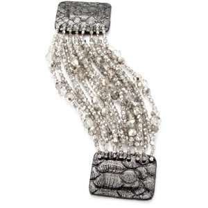  Millianna Python Glam Cuff Smoke Crystal Cuff Bracelet 