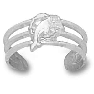  Ladies Miami Dolphins Logo Toe Ring   Sterling Silver 