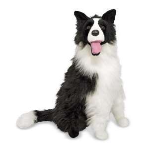  Border Collie Plush Dog 2 feet tall Black and White by 