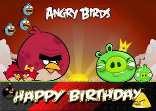 284 Personalised Birthday Card Angry Birds Son Daughter Sister Brother 