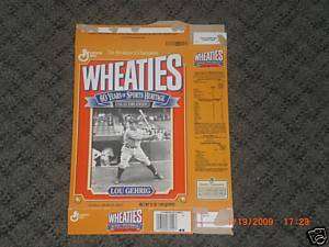 LOU GEHRIG COLLECTORS EDITION WHEATIES BOX  