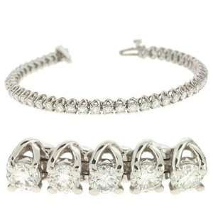    14k White Gold Diamond Tennis Bracelet   JewelryWeb Jewelry