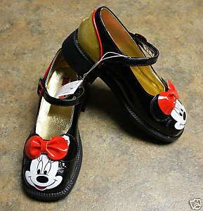 New Disney MINNIE MOUSE Costume Black Shoes Girls 2/3  