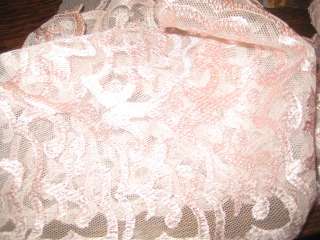 BTY~Exquisite 7 Wide Soft Pink Lace Trim~bridal  