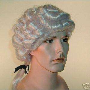 MENS COLONIAL STYLE BARRISTER WIG WIGS COSTUME 3 COLORS  