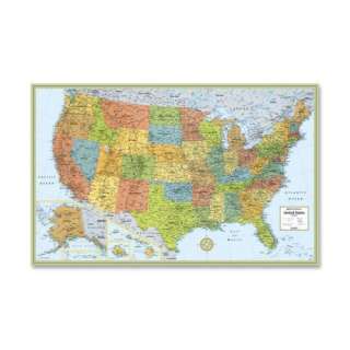 United States Laminated Wall Map, 50x32