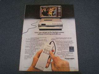 1981 Toshiba CED Video Disc Player Ad Big Fight Scenes  