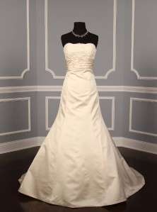   Lhuillier Opera Strapless Alencon Lace Silk Couture Bridal Gown New 10