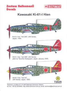 Techmod Decals 1/72 KAWASAKI Ki 61 HIEN TONY Japanese Fighter  
