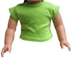 Doll Clothes Lime Green T Shirt Fit American Girl &18J  