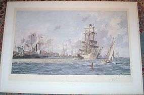 John Stobart Galveston Bark Elissa Leaving Port 1884  