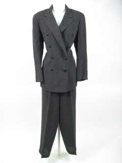 JOSEPH ABBOUD Black Check Blazer Pants Suit Outfit Sz 8  