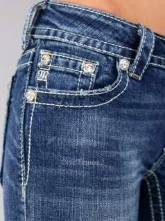 Miss Me Jeans Capris Silver & Tan Stitch Fleur de Lis Crop Pant 