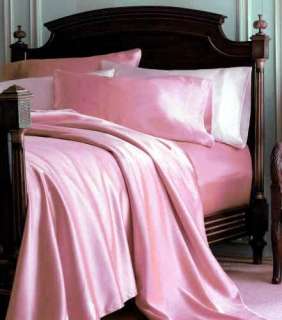   Silk Satin KING SIZE Bed Sheet Set Luxury Hotel Linen Bedding  