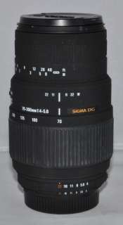 Sigma 70 300mm 4 5.6 DG Macro Zoom Lens for Nikon D70 D80 D90 D3100 