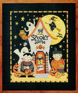 Halloween Spooky Town Debbie Mumm + Beads Fabric  