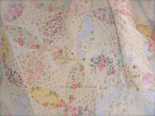 Shabby French Chic Country Patchwork 4P Full Queen Quilt, Shams, Toss 