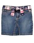 GYMBOREE Smart Girls Rule Denim Mini Skirt w/Pink & Blue Belt Youth 