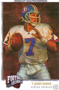   Football Heroes   JOHN ELWAY #231   Art Card   Denver Broncos  
