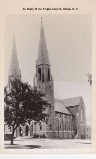 St Mary of the Angels Church Olean NY photo Postcard  