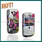 Red Butterfly Flower Hard 2pieces Skin Cover Case For BlackBerry Bold 