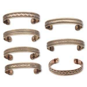 Wholesale Mix 7 Copper Magnetic Therapy Cuff Bracelets  