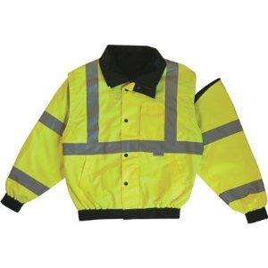 High Visibility 5 n 1 Safety Bomber Jacket Large XV521L  