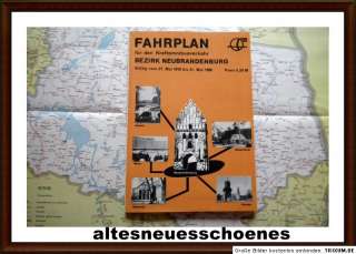 Fahrplan Kraftomnibusverkehr Bezirk Neubrandenburg+Kart  