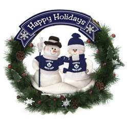 Toronto Maple Leafs Team Snowman Christmas Wreath 