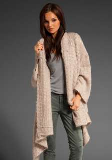TWELFTH STREET BY CYNTHIA VINCENT Anatoli Blanket Sweater in Camel at 