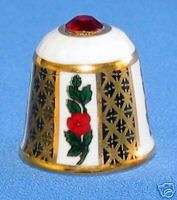 RED ROSE THIMBLE BY SUTHERLAND RUBY SWAROVSKI TOP  