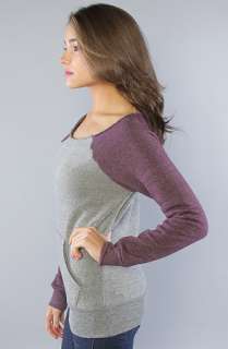 Alternative Apparel The Maniac Colorblock Pullover in Prune 