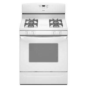 Amana 30 in. Self Cleaning Freestanding Gas Range in White AGR5844VDW 
