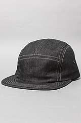 HUF The Washed Denim Volley Hat in Black