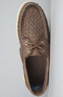 Sperry Topsider The AO 2 Eye Woven Boat Shoe in Dark Brown  Karmaloop 